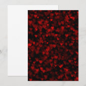 Red Hearts Blurry Vision Dark Black Romantic Liebe Einladung (Vorne/Hinten)