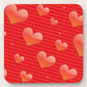 Red Hearts Cork Untersetzer