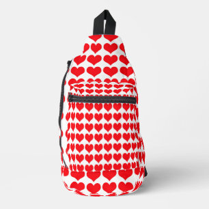 Red Hearts Crossbody Bag