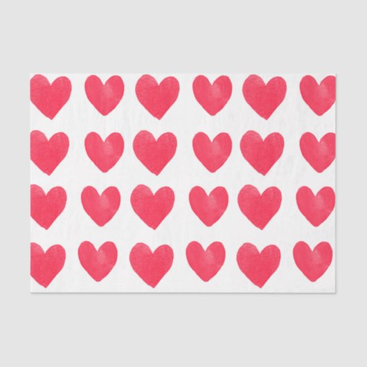 Red Hearts (Design 34 Red Series) Seidenpapier (Vorderseite)