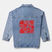 Red Hearts Design Jeansjacke (Rückseite)