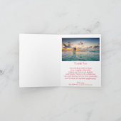 Red Hearts Design Valentinstag Wedding Dankeskarte (Innenseite)