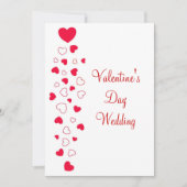Red Hearts Design Valentinstag Wedding Einladung (Vorderseite)