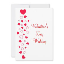 Red Hearts Design Valentinstag Wedding