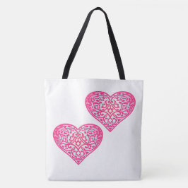 Red Hearts Einzigartiges Muster Valentine Tasche