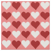 Red Hearts Fabric Red Liebe Valentine's Stoffe (Nahaufnahme)