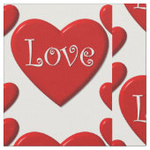 Red Hearts Fabric Stoff (Nahaufnahme)