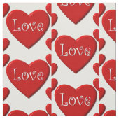 Red Hearts Fabric Stoff (Muster)
