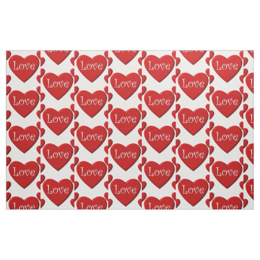 Red Hearts Fabric Stoff (Fat Quarter (45,7 x 55,9 cm))
