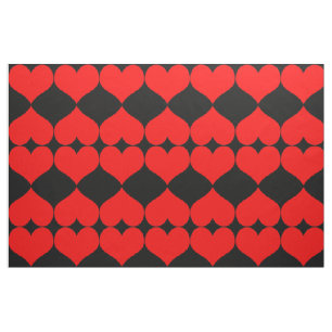 Red Hearts Fabric Stoff