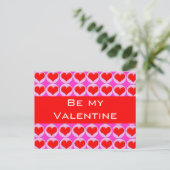 Red Hearts Feiertagspostkarte (Stehend Vorderseite)