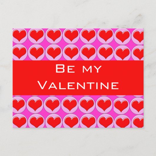 Red Hearts Feiertagspostkarte (Vorderseite)
