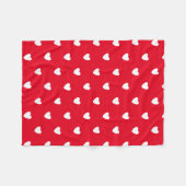 Red Hearts Fleece Blanket (Vorderseite (Horizontal))