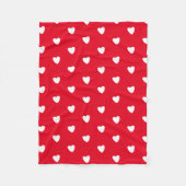 Red Hearts Fleece Blanket (Vorderseite)