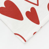 Red Hearts Fleecedecke (Ecke)