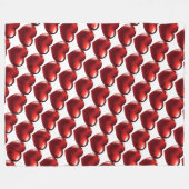 Red Hearts Fleecedecke (Vorderseite (Horizontal))