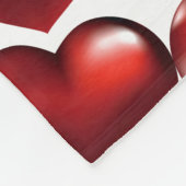 Red Hearts Fleecedecke (Ecke)