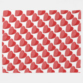 Red Hearts Fleecedecke (Vorderseite (Horizontal))