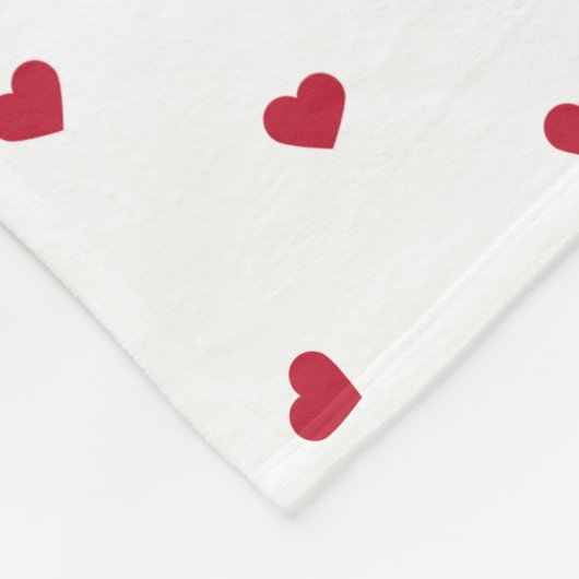 Red Hearts Fleecedecke (Ecke)