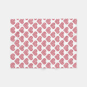 Red Hearts Fleecedecke (Vorderseite (Horizontal))