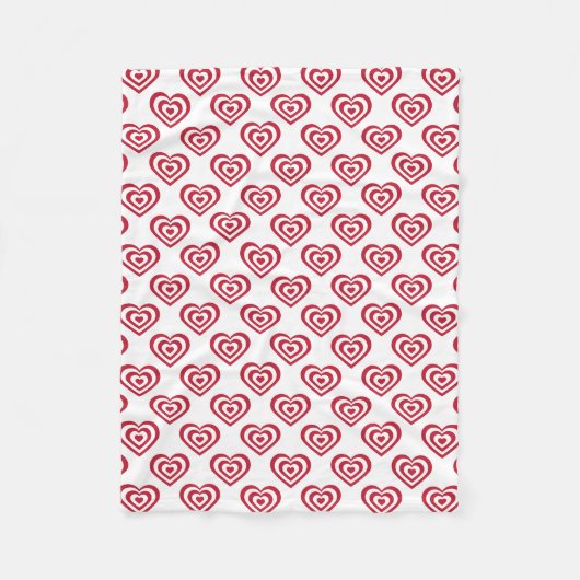 Red Hearts Fleecedecke (Vorderseite)