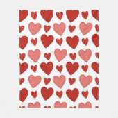 Red Hearts Fleecedecke (Vorderseite)