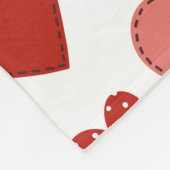Red Hearts Fleecedecke (Ecke)