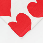 Red Hearts Fleecedecke (Ecke)