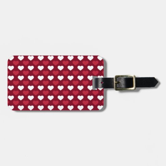 Red Hearts Gepäckanhänger (Vorderseite horizontal)