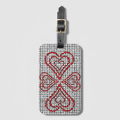 Red Hearts Gepäckanhänger (Vorderseite Vertikal)