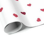 Red Hearts Geschenkpapier (Rolleneckpunkt)