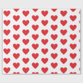 Red Hearts Geschenkpapier (Flach)