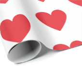 Red Hearts Geschenkpapier (Rolleneckpunkt)