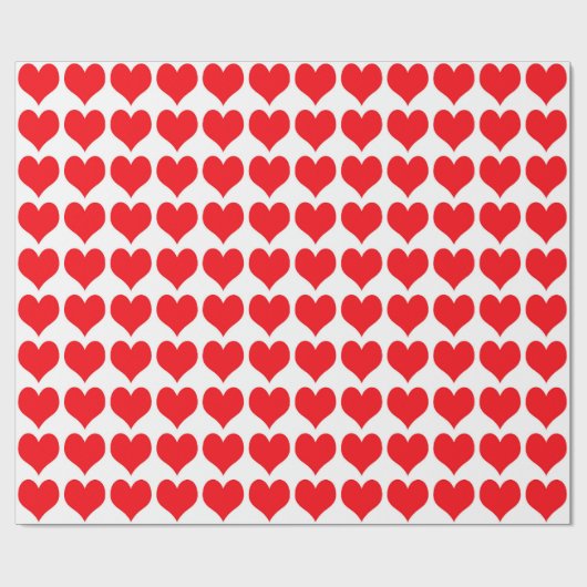 Red Hearts Geschenkpapier (Flach)