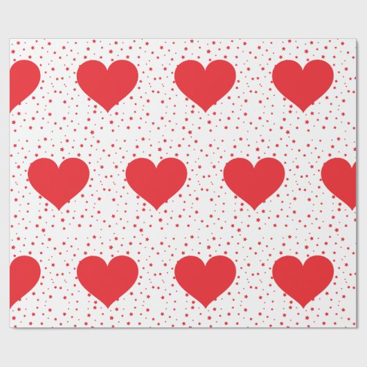 Red Hearts Geschenkpapier (Flach)