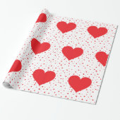 Red Hearts Geschenkpapier (Ungerollt)