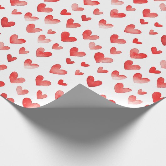 Red Hearts Geschenkpapier (Ecke)