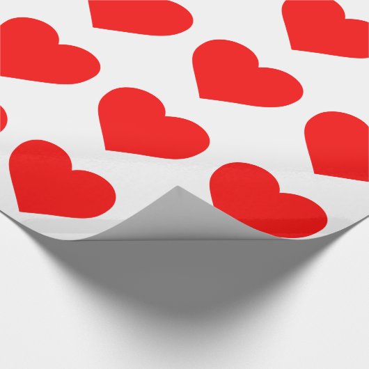 Red Hearts Geschenkpapier (Ecke)