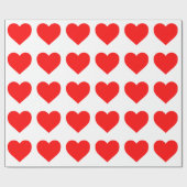 Red Hearts Geschenkpapier (Flach)