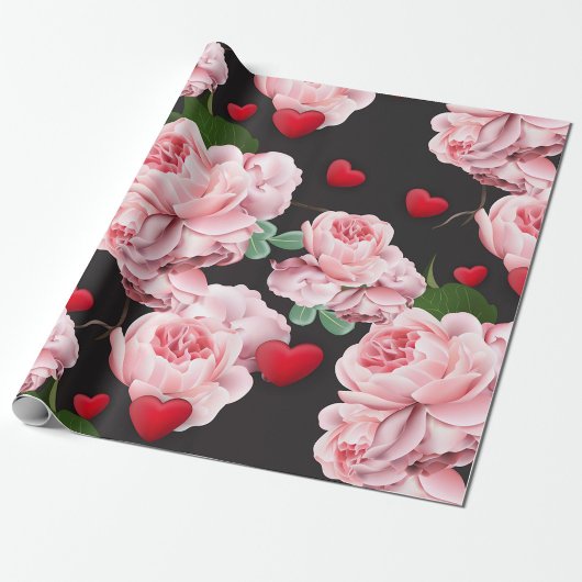 Red Hearts Geschenkpapier