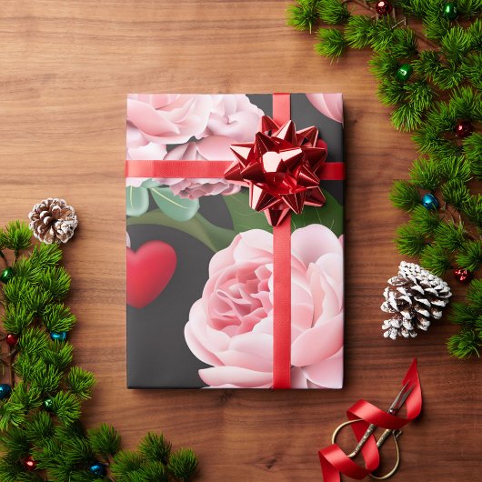 Red Hearts Geschenkpapier