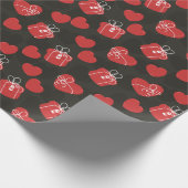 Red Hearts Geschenkpapier (Ecke)