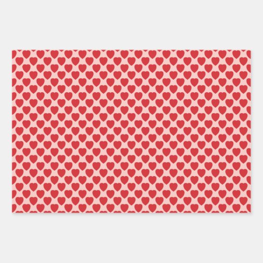 Red Hearts Geschenkpapier Set (Vorderseite 3)