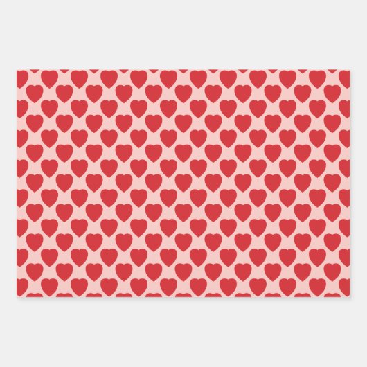 Red Hearts Geschenkpapier Set (Vorderseite 2)