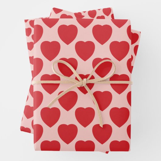 Red Hearts Geschenkpapier Set (Beispiel)