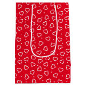 Red Hearts Geschenktasche Mittlere Geschenktüte (Rückseite)