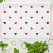 Red Hearts Geschirrtuch (Gefaltet)