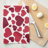 Red Hearts Geschirrtuch (Viertel Falte)