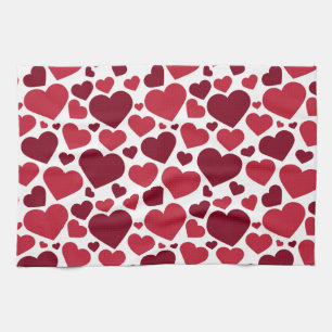 Red Hearts Geschirrtuch