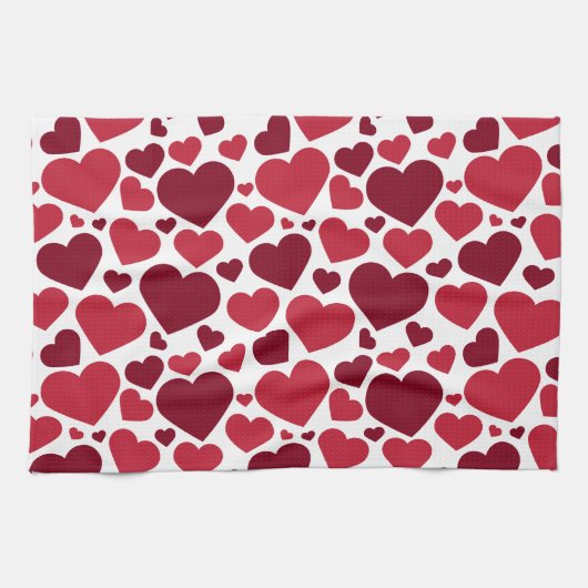 Red Hearts Geschirrtuch (Horizontal)
